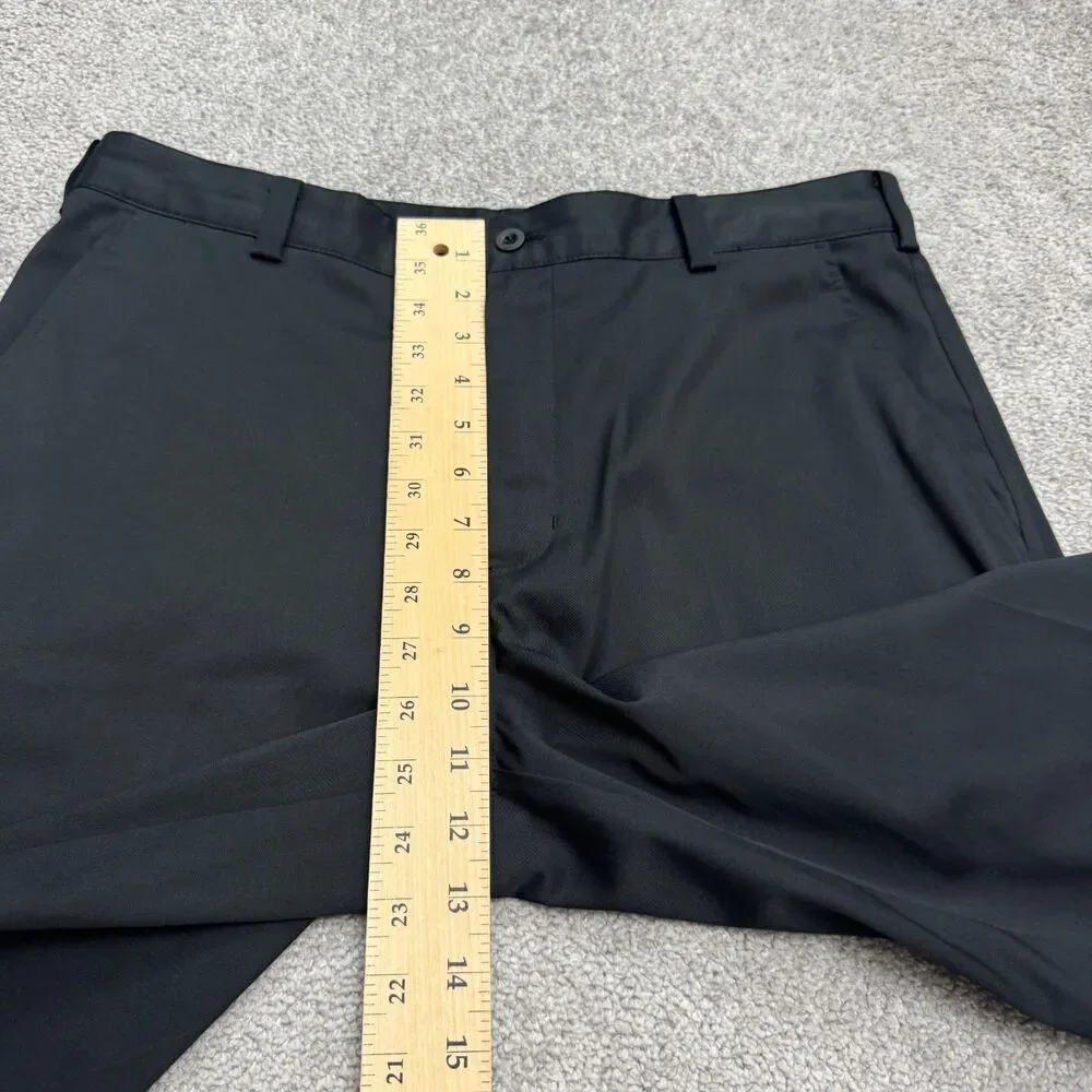 Nike Dri-Fit Golf Chino Shorts Men 32 Black Flat Front Stretch Activewear Preppy